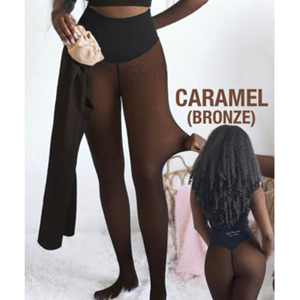 Fleece-Lined Sheer Tights: The Bare-Leg Look, Winter-Proof