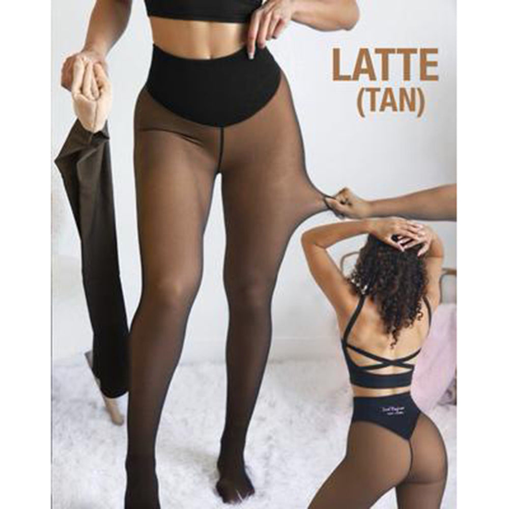 Fleece-Lined Sheer Tights: The Bare-Leg Look, Winter-Proof