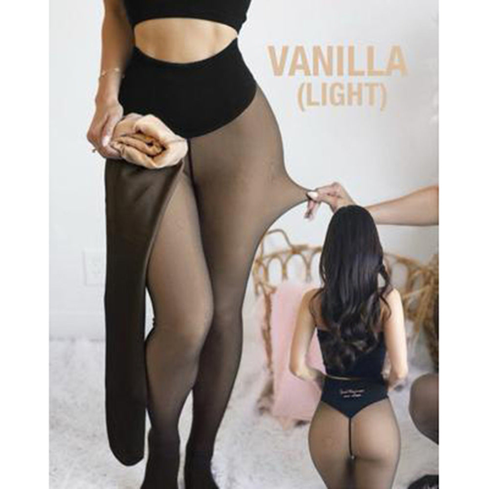 Fleece-Lined Sheer Tights: The Bare-Leg Look, Winter-Proof